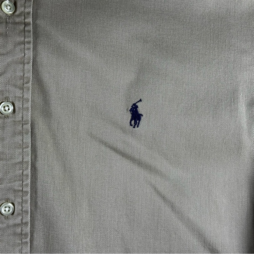 Polo Ralph Lauren Blaire Vintage Button Down Shirt 100% Cotton Size L Tan - Picture 8 of 8